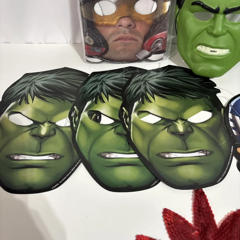 Paper Halloween Star Wars Hulk Masks‎ & Batman Rubber Mask Spider Man & More - Picture 6 of 15